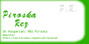 piroska rez business card